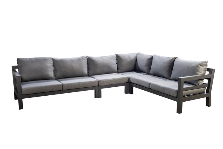 Yoi Midori loungeset Xl dark grey excl tafel - kussenset mixed grey - afbeelding 1