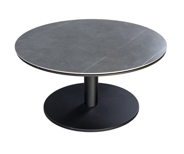 Yoi Millor coffee table 80cm rond alu black - slate ceramic