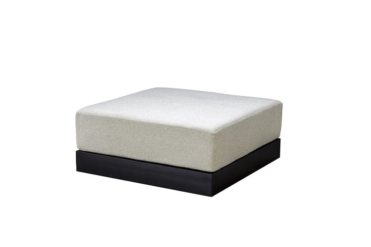 Yoi Millor footstool black - kussenset ecru boucle
