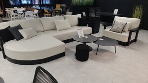 Yoi Millor Lazy loungebank right incl loungechair en tafel 80cm keramiek showroomverlater - afbeelding 2