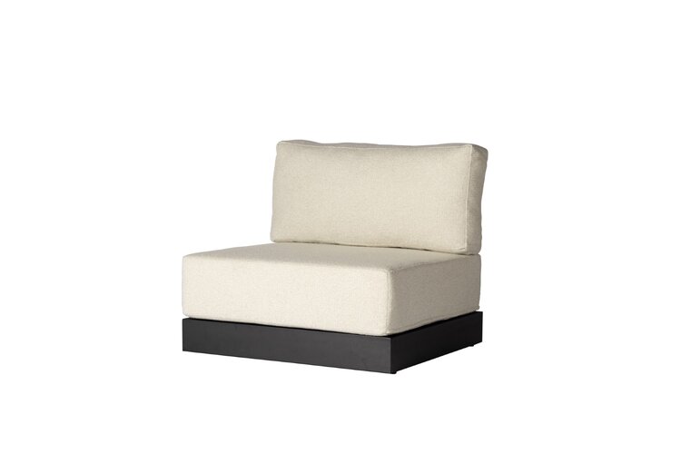 Yoi Millor middle part without armrest black - kussenset ecru boucle