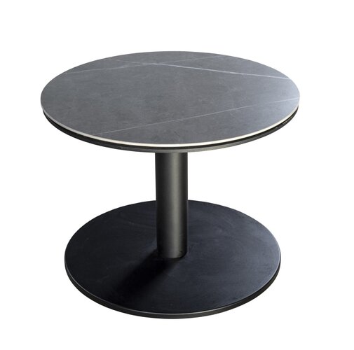 Yoi Millor side table 60cm rond alu black - slate ceramic