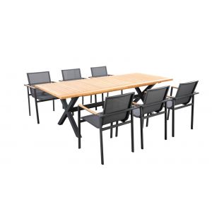 Yoi Mizu 7-delige dining tuinset dark grey