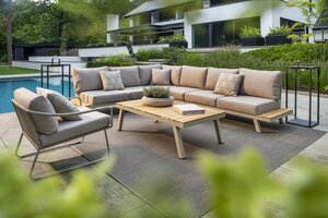 Yoi Moledo loungechair salix - kussenset flax beige aw showroomverlater - afbeelding 2