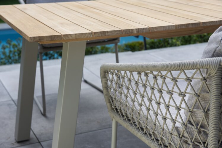 Yoi Muro dining tuintafel 236x90cm salix - teak - afbeelding 2