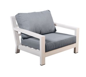 Yoi Ooki loungechair white - mixed grey kussenset