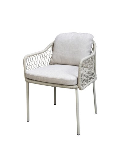 Yoi Rocha dining chair salix frame salix rope  flax beige kussenset