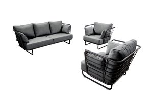 Yoi Taiyo 3-delige sofa loungeset (excl tafels) - panther black  kussenset - afbeelding 1