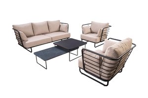 Yoi Taiyo 5-delige sofa loungeset hpl - flax beige kussenset - afbeelding 1