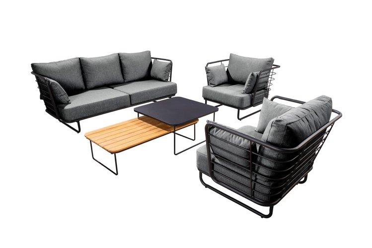 Yoi Taiyo 5-delige sofa loungeset - panther black kussenset - afbeelding 1