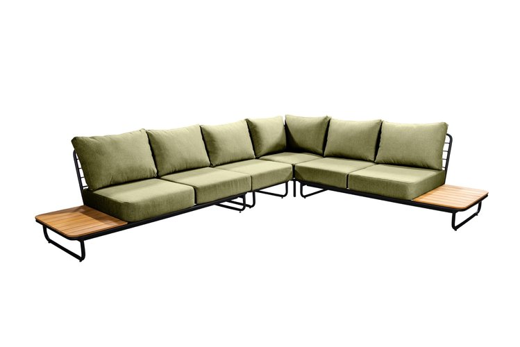 Yoi Taiyo platform loungeset 350x280cm (excl tafels)  - emerald green kussenset - afbeelding 1