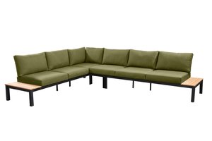 yoi Tori loungeset black - excl tafel Emerald green kussenset