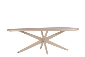 Yoi Tropea teardrop dining tuintafel oval 270x110cm  salix - keramiek travertin - afbeelding 1