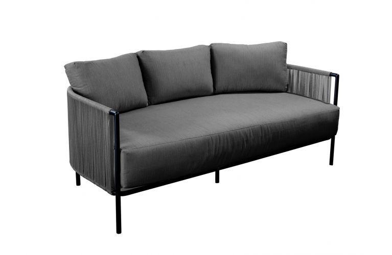 Yoi Umi lounge sofa rope black - grey