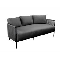 Yoi Umi lounge sofa rope black - grey