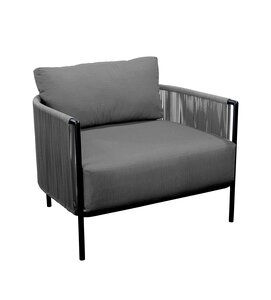Yoi Umi loungechair rope black - grey showroomverlater - afbeelding 2