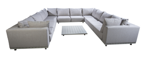 Yoi Vallon u-vormige loungeset met armleuningen alu all weather 360cm