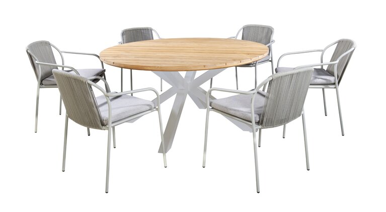Yoi Vedella 7-delige dining set salix - teak