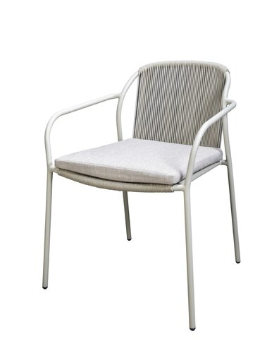 Yoi Vedella dining chair salix frame salix rope  flax beige zitkussen