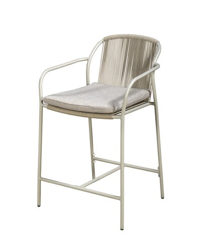 Yoi Vedella high dining chair salix frame salix rope  flax beige zitkussen