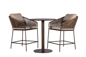 Yoi Vernazza high dining table 80cm rond alu bronze - afbeelding 2