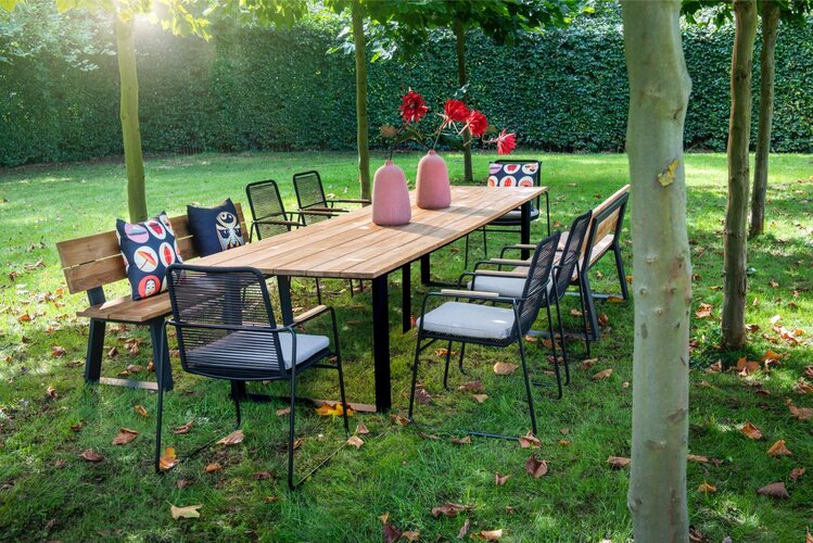 Yoi Wasabi dining tuinstoel black - rope black excl zitkussen - afbeelding 2