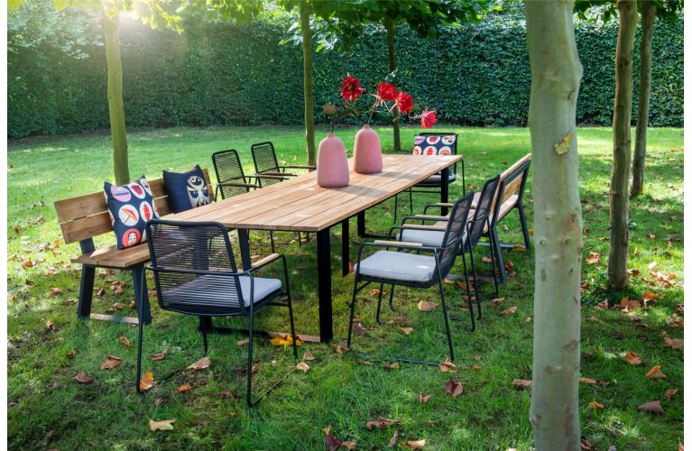 Yoi Wasabi dining tuinstoel black - rope black incl zitkussen op=op - afbeelding 2