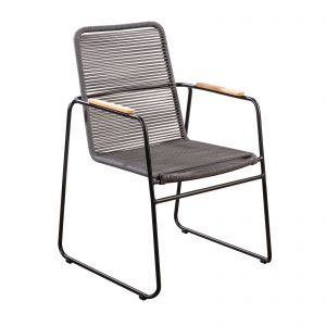 Yoi Wasabi dining tuinstoel black - rope dark grey incl zitkussen SHOWROOMVERLATER - afbeelding 1