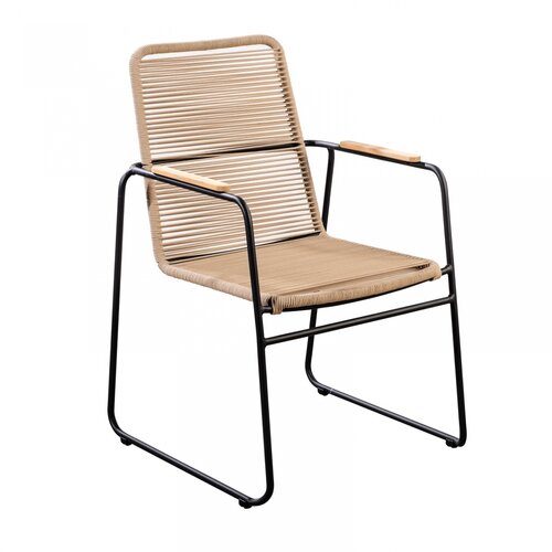 Yoi Wasabi dining tuinstoel black - rope natural excl zitkussen - afbeelding 1