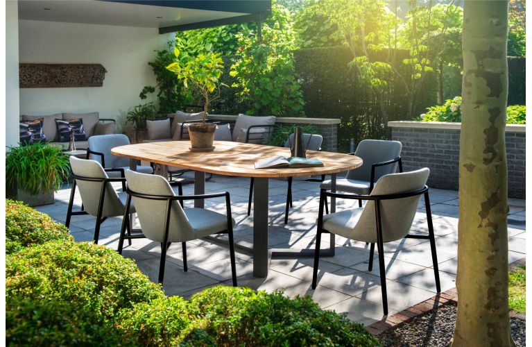 Yoi Youkou dining tuinstoel alu black - heather beige LAATSTE 2 STUKS SHOWROOMVERLATERS - afbeelding 2