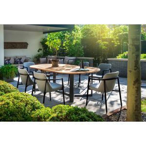 Yoi Youkou dining tuinstoel alu black - heather beige showroomverlaters - afbeelding 2