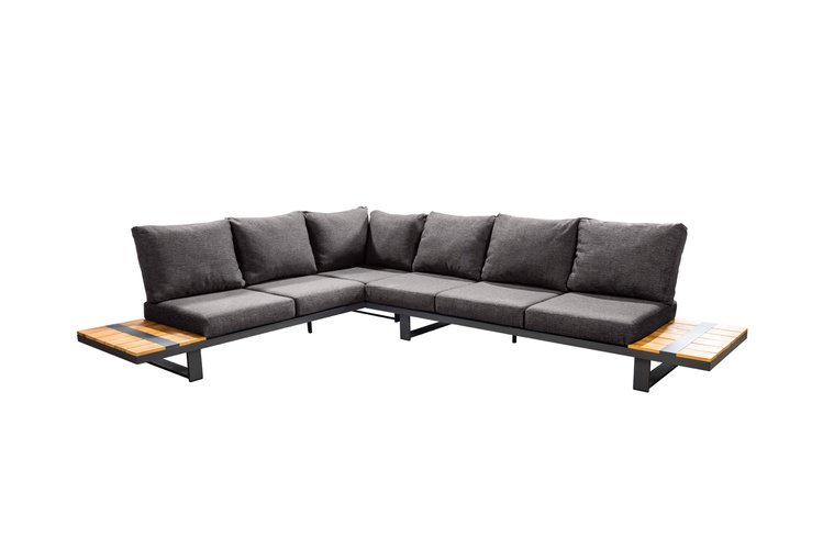 Yuwaa loungeset Xl dark grey -mixed grey excl salontafel